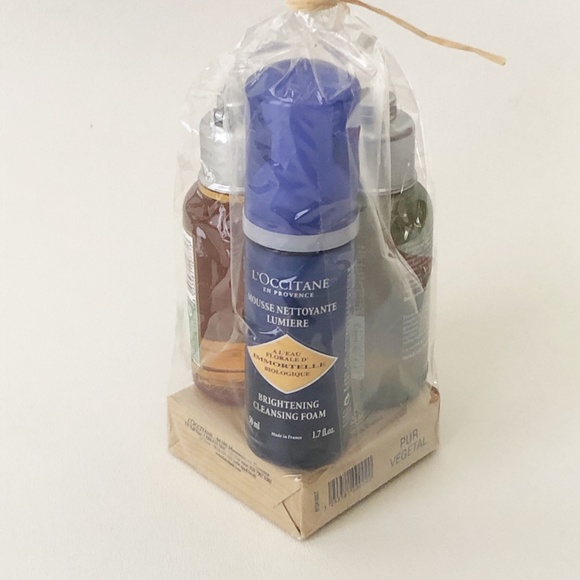 L'Occitane 4pc Gift Set Shampoo- Shower Oil- Vegetable Soap- Cleansing Foam NEW - Picture 2 of 6